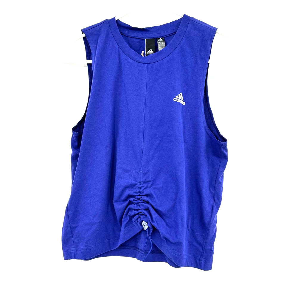 Adidas size‎ XS purple athletic tank top cinch front new with tags shirt